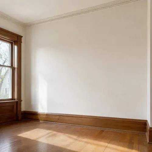Restored smooth plaster wall in an older Niagara home, repaired as plaster rather than boarded over